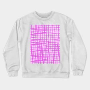 Watercolor doodle gingham - pink Crewneck Sweatshirt